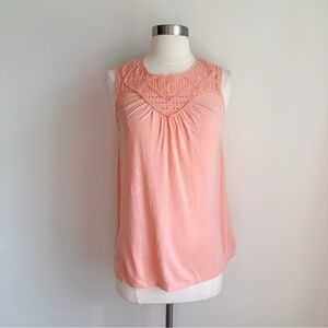 Lucky Brand Orange Sleeveless Tank Top Size Small